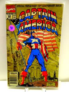 lot 31 image: MARVEL Captain America 383 1991 Triple Sized 50th Anniversary Issue - JIM LEE COVER $$