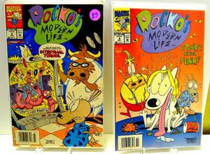 lot 37 image: 1994 Marvel Comics Rockos Modern Life Comic Book #2 & #5 (2X$)