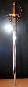 lot 53 image: Decorative Spanish Toledo Display Sword with Etched Steel & Fancy Guard - approximately 38 long
