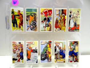 lot 61 image: VINTAGE 1936 - CIGARETTE CARD PART SET ARDATH, PROVERBS (1-25) 1936 - 10 CARDS TOTAL