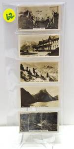 lot 62 image: RARE VIRGINIA CIGARETTE TOBACCO CARDS (LOT OF 5) FEATURING HISTORIC SCENES OF BEAUTIFUL NEW ZEALAND (1928-1930)