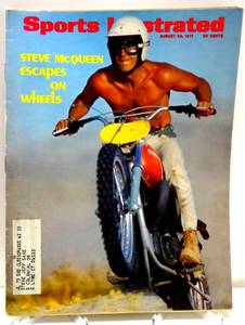 lot 65 image: Sports Illustrated Steve McQueen Escapes on Wheels (August 1971) $$$ CHECK COMPS