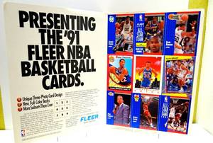 lot 70 image: Fleer 1991 Heres The Worlds Most Collectible NBA Basketball Card AD - UNCUT