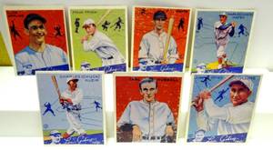 lot 74 image: 7 CARD LOT - 1985 Renata Galasso 1934 Goudey Big League Chewing Gum Reprints wLuke Appling HOF