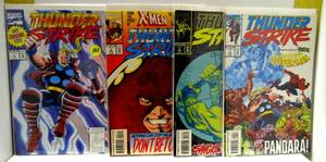 lot 101 image: $$$ Thunder Strike #1 Foil Cover, DeFalco Story, Frenz Art w #2, #3, & #4 $$$
