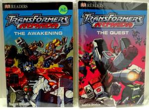 lot 102 image: Dk Readers - Transformers Armada  The Awakening & The Quest by Andrew Donkin (2003)