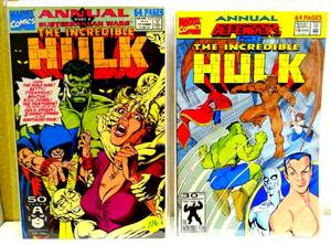 lot 116 image: The Incredible Hulk Annual #17 (Marvel Comics 1991) & The Incredible Hulk Annual #18 (1992, Marvel) (2X$)