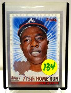 lot 134 image: 2000 TOPPS HANK AARON MAGIC MOMENTS 755TH HOME RUN #237 ATLANTA BRAVES