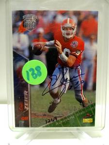 lot 138 image: LIMITED PLAYER SIGNED - 1995 Signature Rookies Auto 2750 Eric Zeier #79 Georgia Bulldogs $$