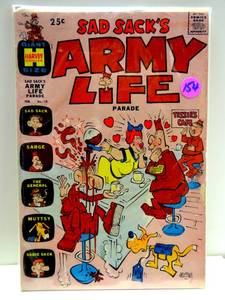 lot 154 image: BIG $ ITEM - Sad Sacks Army Life Parade #10 Harvey 1966