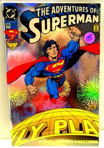 lot 175 image: 1993 DC Comics The Adventures Of Superman #505 Foil FireWork Cover $$$