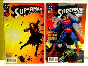 lot 179 image: LOT OF 2 - DC Comic Book Superman In Action Comics #710 & Superman In Action Comics #711 $$