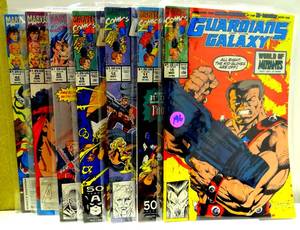 lot 196 image: LOT OF 7 - GUARDIANS OF THE GALAXY #10, 11, 12, 15, 20, 34, & 42 (1990-1993) $$$