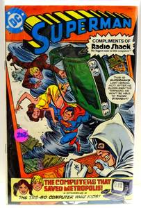 lot 202 image: SUPERMAN THE COMPUTER THAT SAVED METROPOLIS DC 1980 RADIO SHACK Whiz Kids $$