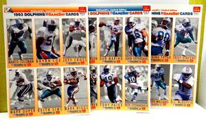 lot 207 image: MIAMI DOLPHINS 1993 MCDONALDS FLEER GAMEDAY 93 FOOTBALL 18 CARD SET (UNCUT) $$
