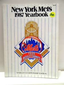 lot 210 image: Original 1987 N Y Mets Official Baseball Yearbook World Championship Edition