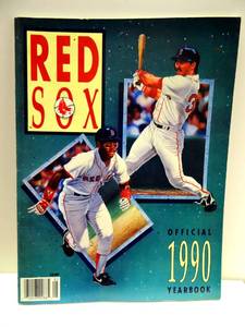lot 221 image: 1990 BOSTON RED SOX OFFICIAL TEAM YEARBOOK