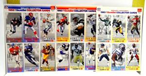 lot 224 image: NFL ALL STAR 1993 MCDONALDS FLEER GAMEDAY 93 FOOTBALL 18 CARD SET (UNCUT) $$