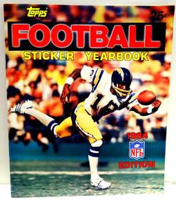 lot 225 image: VINTAGE 1984 NFL Topps Football Sticker Album Book $$