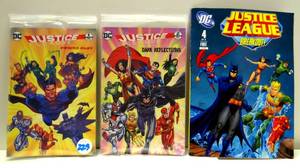 lot 229 image: Lot of 2 Justice League Mini Comics #1 Power Play & #2 Dark Reflections  2011 Justice League Breakout 4 of 4 DC Comic $$$