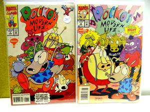 lot 247 image: Marvel 1994 - ROCKOS MODERN LIFE #1 & #4 $$$
