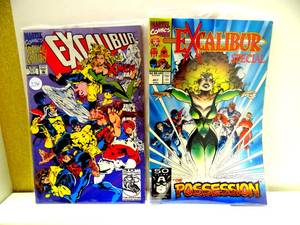 lot 274 image: MARVEL COMICS - Excalibur Vs. X-Men Special Edition #1 Marvel 1992 & Excalibur Special #1 (1991) NM, The Possession $$