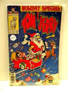 lot 295 image: VINTAGE HARVEY CLASSICS COMIC - TOM & JERRY HOLIDAY ISSUE 1991 $$