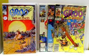 lot 298 image: 2008 GROO - HELL ON EARTH #4 & GROO THE WANDERER # 29, 57, & 64 (1987-1988) (4X$)