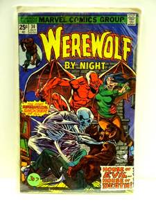 lot 307 image: VINTAGE KEY ISSUE - Werewolf By Night 34 - 1st App Belaric Marcosa  1975 Marvel Comics