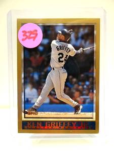 lot 329 image: 1998 Topps Ken Griffey Jr. #321 Seattle Mariners HOF
