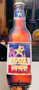 lot 12 image: Vintage Metal Lone Star Beer Advertising Sign