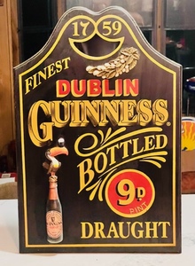 lot 36 image: Vintage Guinness Bottled Draught Advertising Sign