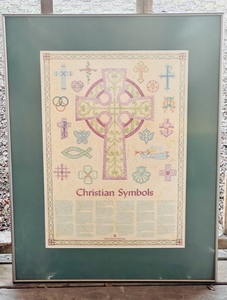 lot 44 image: James Avery Jewelers Advertising For Types Of Christian Symbols For Which They Sold Jewelry For - Hung in Store