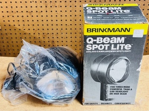 lot 56 image: Vintage Bronkman Q-Beam 12V Spot Flood Light USA 1981 In Original Box