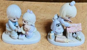 lot 108 image: 2000 Precious Moments Figurine #730211 Home Made of Love &amp 1996 You Are Always There For Me