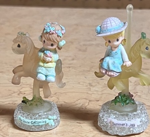 lot 116 image: Precious Moments Carousel Horse Figurines The Voice Of Spring &amp Summers Joy