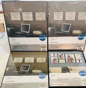 lot 130 image: Three 8-12 x 11 Mainstays Document Frames &amp One 8 x 10 Mainstays picture Frame