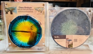 lot 132 image: Two Brand New Deck Mounted 9-12 High Birdbaths&nbsp