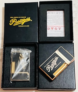lot 140 image: Two New Black Partagas Flint Gas Lighters In Box