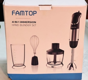 lot 145 image: Famtop 4-in-1 Immersion Hand Blender Set