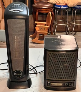 lot 178 image: Lasko Moveable Ceramic Element Heater &amp Fresh Air by Ecoquest Air Purifier