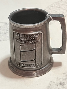 lot 225 image: GTE Telephone Operations Headquarters At Hidden Ridge Pewter Stein