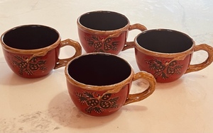 lot 247 image: Lot of Four North Pole Trading Company Latte Mugs