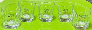 lot 256 image: Set of 5 Crown Royal Special Reserve Low Ball Glasses