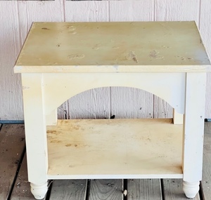 lot 309 image: Vintage Wooden Table That Was Used On Patio