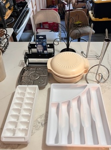 lot 311 image: BLACK & BLUM LONDON - FINGER LOOP CANDELABRA, TUPPERWARE, & OTHER PRACTICAL AND DECORATIVE KITCHEN ITEMS