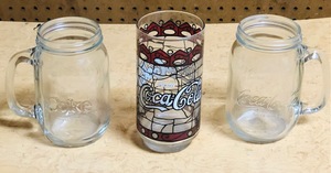 lot 318 image: Three Coca-Cola Glasses