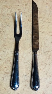 lot 324 image: Towel Serving Knife And Fork Set