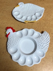 lot 345 image: Chicken & Duck Themed Deviled Egg Serving Trays