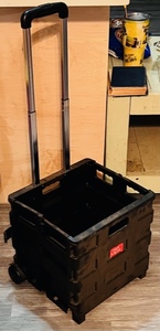 lot 375 image: Compact & Foldable Pack and RollWheeled Pull-Around Crate